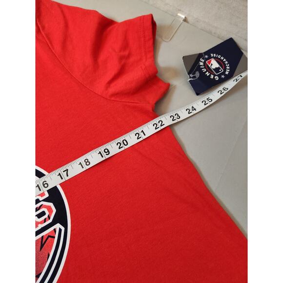 Majestic Women's Red Cincinnati Reds V-Neck Short Sleeve‎ Tee Shirt Size XL NWT - Picture 5 of 6